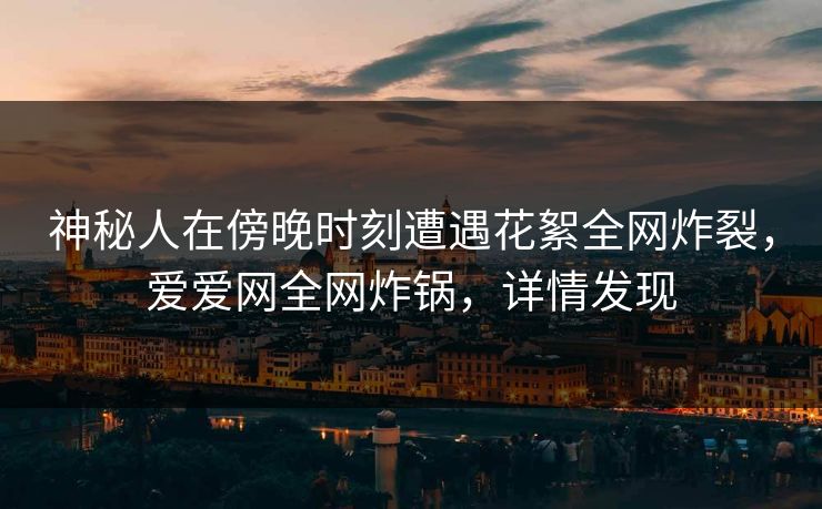 神秘人在傍晚时刻遭遇花絮全网炸裂，爱爱网全网炸锅，详情发现